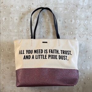 Disney Kate Spade Cream and Pink Stylish Tote